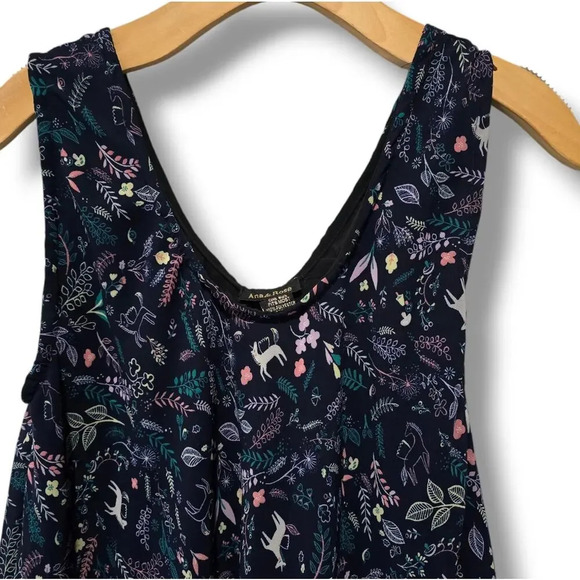 Ana & Rose Women’s Blue Unicorn Print Sleeveless Flowy Midi Dress OS - Picture 3 of 8